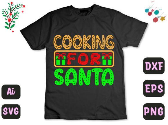 Cooking for Santa129 Graphics & T-Shirt Designs