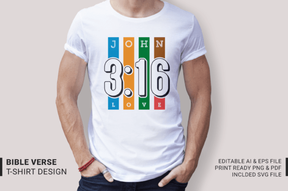 John 3:16 Love Graphics for T-Shirt Designs